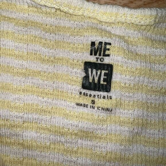 FREE - Me to We Essentials, Striped Baby Yellow Beachy Tank Crop Top - Picture 8 of 11